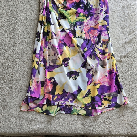 Adrianna Papell sleeveless floral faux wrap dress size 14 - Picture 8 of 15